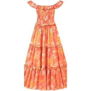 Anthro Abel The Label Rumi Maxi Dress XS Floral Smocked Boho Cottagecore Summer